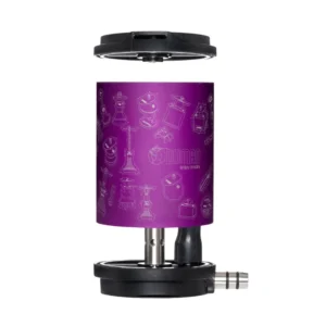 Cachimba Oduman Atomic Hookah ultracompacta de 15,5 cm con partes metálicas en acero inoxidable