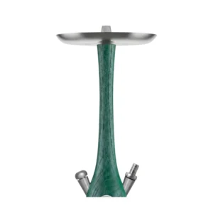 Cachimba Wookah Mastercut Check Nox Jade en madera maciza y acero V2A con base de cristal soplada a mano mastil