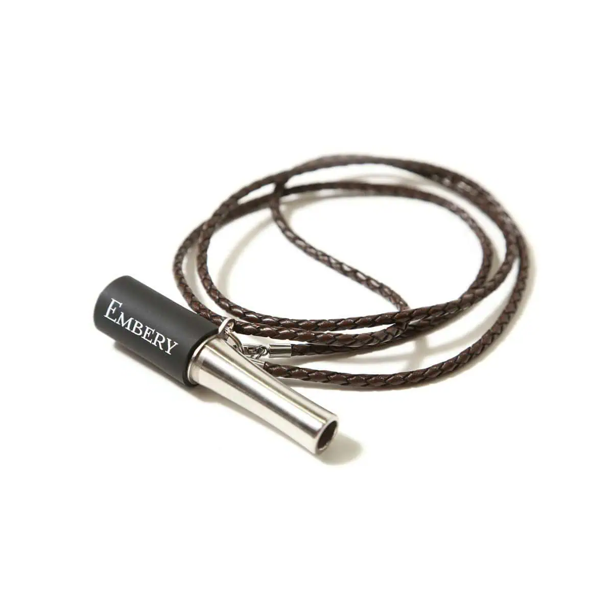 Boquilla personal Embery de silicona y acero con collar de cuero