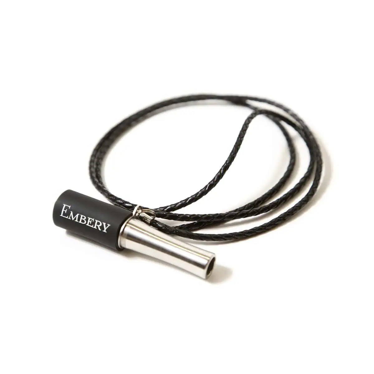 Boquilla personal Embery de silicona y acero con collar de cuero