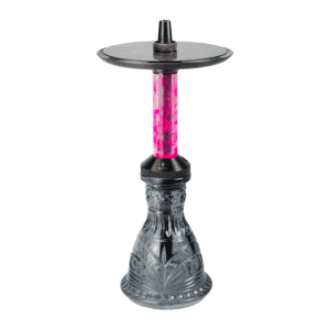 Cachimba de 38 cm en acero inoxidable V2A con resina incluida Rosa