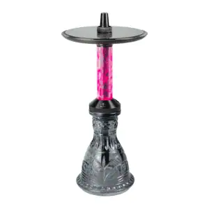 Cachimba de 38 cm en acero inoxidable V2A con resina incluida Rosa