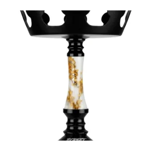 Cachimba Nayb Street Mini White Gold brasileña con resina epoxy artesanal en blanco y dorado, acero inoxidable V2A y cazoleta Styx Bowl