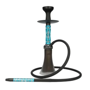 Pack cachimba El Badia Fantom francesa de 40 cm en aluminio inoxidable y acero inoxidable con difusor regulable, base Pata Elefante mini, cazoleta silicona, manguera, hornillo, cazoleta TGS Nilo, Provost y carbón en The Good Shisha