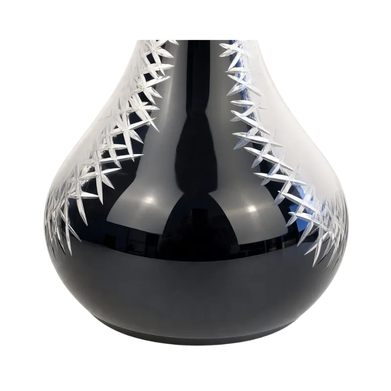 Base Uovo Bright de cristal tallado a mano de 27 cm