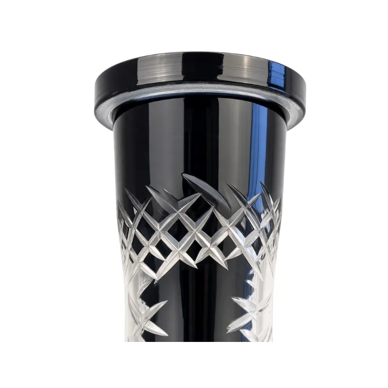 Base Uovo Bright de cristal tallado a mano de 27 cm