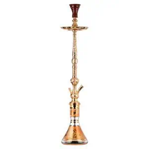 Cachimba Khalil Mamoon Fakher egipcia hecha a mano en bronce, cobre y acero inoxidable con base tradicional