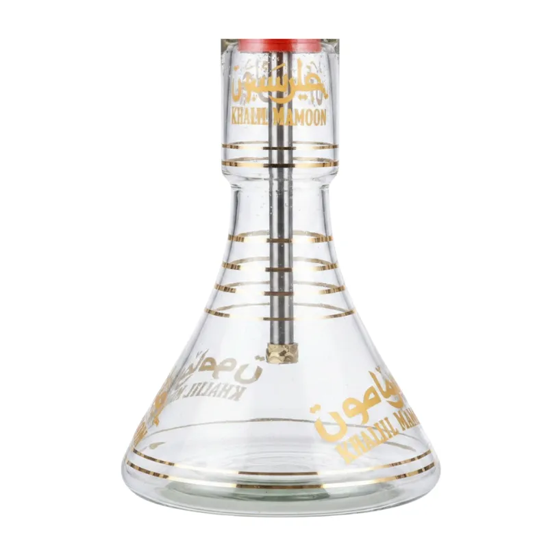 Cachimba Khalil Mamoon Old Cedar egipcia hecha a mano en bronce, cobre y acero inoxidable con base tradicional