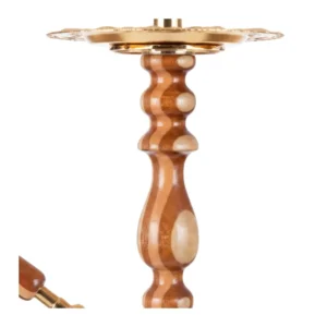 Cachimba Khalil Mamoon Old Cedar egipcia hecha a mano en bronce, cobre y acero inoxidable con base tradicional