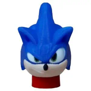 Boquilla personal 3D erizo azul con púas para cachimba
