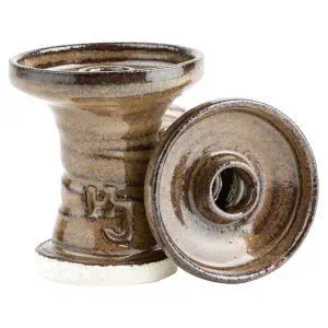 Cazoleta Hookah John x La Capsula de 7,5 cm en barro blanco chamotado para Full Black y Fusion Blend