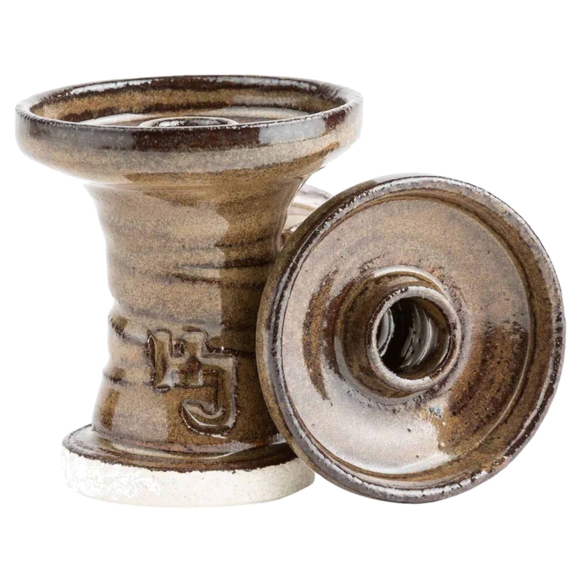 Cazoleta Hookah John x La Capsula de 7,5 cm en barro blanco chamotado para Full Black y Fusion Blend