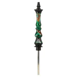 Nayb 2.0 Up Down Wood Esmeralda cachimba brasileña artesanal en acero inoxidable, resina verde esmeralda y madera con doble sistema de purgas