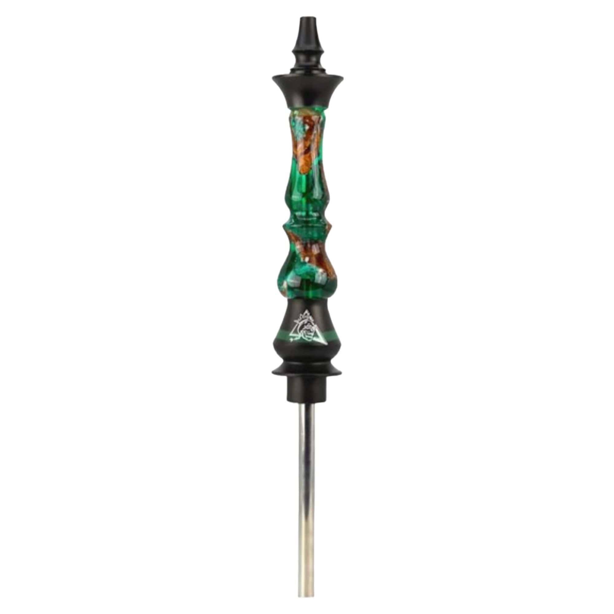 Nayb 2.0 Up Down Wood Esmeralda cachimba brasileña artesanal en acero inoxidable, resina verde esmeralda y madera con doble sistema de purgas