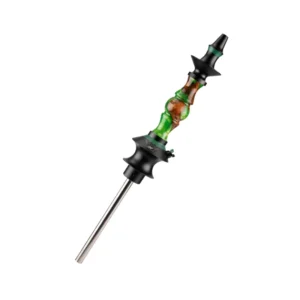 Regal Hookah Epoxy Prince Eye All Green Winewood en acero inoxidable y aluminio aeroespacial diagonal