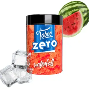 Sabor cachimba Taboo Zero elaborado con hierbas naturales sin nicotina en bote de 50 gramos disponible en sabores SXY Green, Alien Twist y más en The Good Shisha