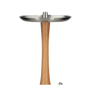 Cachimba Wookah Oak Crystal Color Starry Night en madera maciza y acero V2A con base soplada a mano mastil