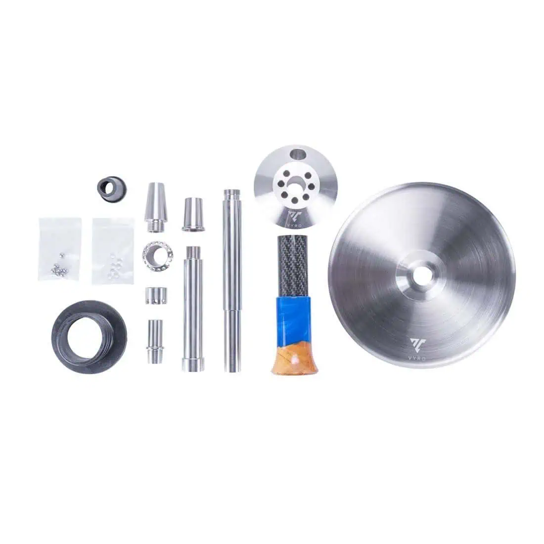 Cachimba Vyro Penta de 39 cm con purga debajo del plato y difusor extraíble piezas