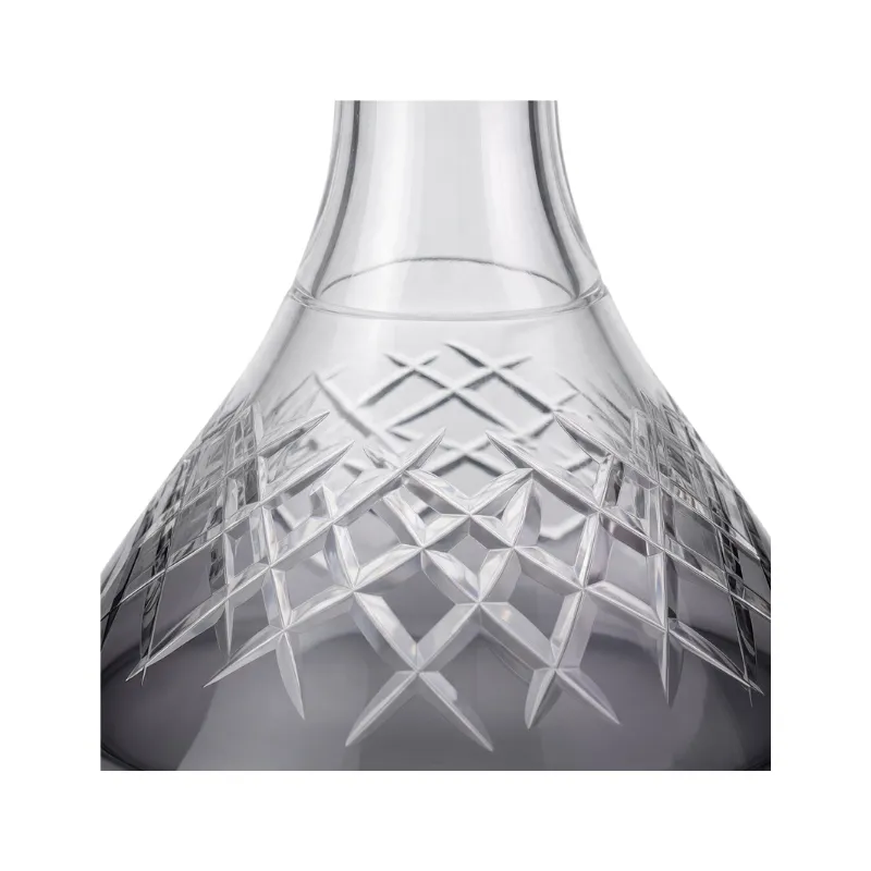 Base Clasic Ice Black de cristal negro tallado a mano