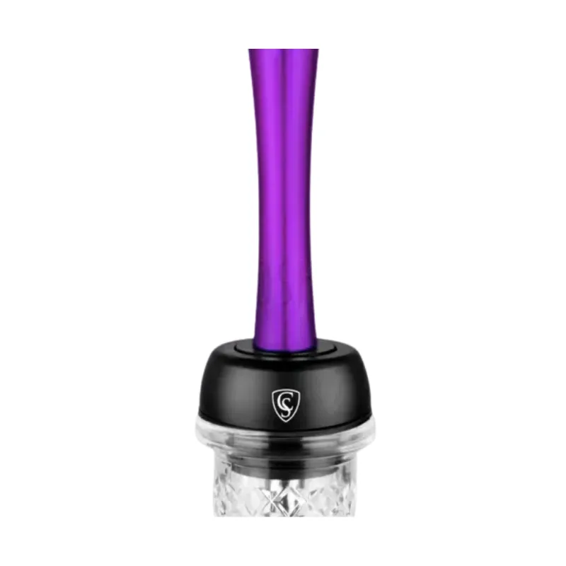 Cachimba Cold Smoke Nano portátil de la marca española Cold Smoke con bolsa de transporte, acero inoxidable, aluminio anodizado, base cristal tallada 18 cm y boquilla aluminio en The Good Shisha