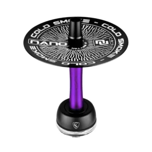Cachimba Cold Smoke Nano portátil de la marca española Cold Smoke con bolsa de transporte, acero inoxidable, aluminio anodizado, base cristal tallada 18 cm y boquilla aluminio en The Good Shisha