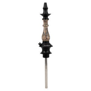Cachimba Regal Hookah Prince Art Zeus Brown hecha con descarga eléctrica que raja la madera