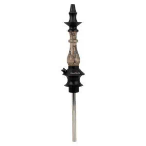 Cachimba Regal Hookah Prince Art Zeus Brown hecha con descarga eléctrica que raja la madera