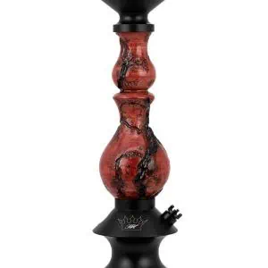 Cachimba Regal Bishop Art Zeus Red hecha con descarga eléctrica que raja la madera mástil
