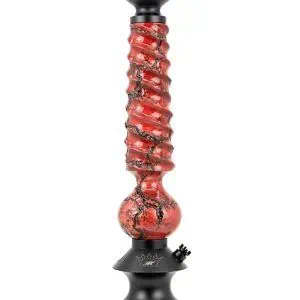 Cachimba Regal Cavalier Art Zeus Red hecha con descarga eléctrica que raja la madera