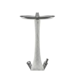 Wookah Mastercut Comet White Nox en madera maciza y acero V2A con base de cristal soplada a mano madera