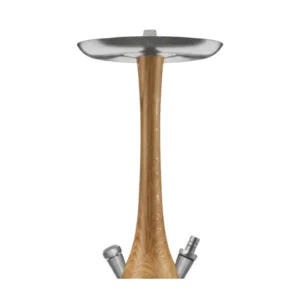 Cachimba Wookah Mastercut Venti Oak en madera maciza y acero V2A con base de cristal soplada a mano mastil