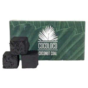 Carbón Cocoloco 27mm 1 kg natural de cáscara de coco para cachimba