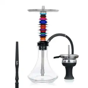 Cachimba Aladin Alux M9 de aluminio con mástil llamativo y difusor regulable