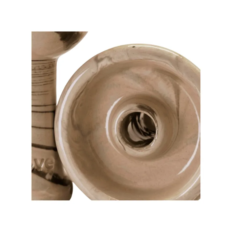 Cazoleta Mud iLove phunnel con estética de mármol en barros negro y blanco