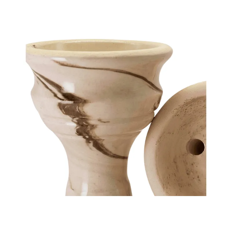 Cazoleta Mud iMud tradicional con estética de mármol en barros negro y blanco
