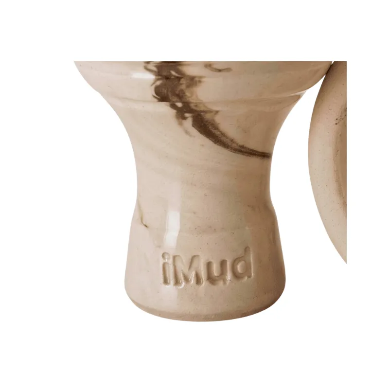 Cazoleta Mud iMud tradicional con estética de mármol en barros negro y blanco