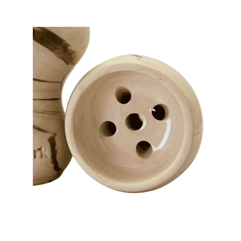 Cazoleta Mud iTurk tradicional con estética de mármol en barros negro y blanco