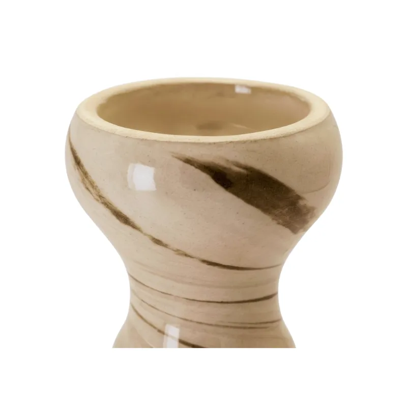 Cazoleta Mud iTurk tradicional con estética de mármol en barros negro y blanco