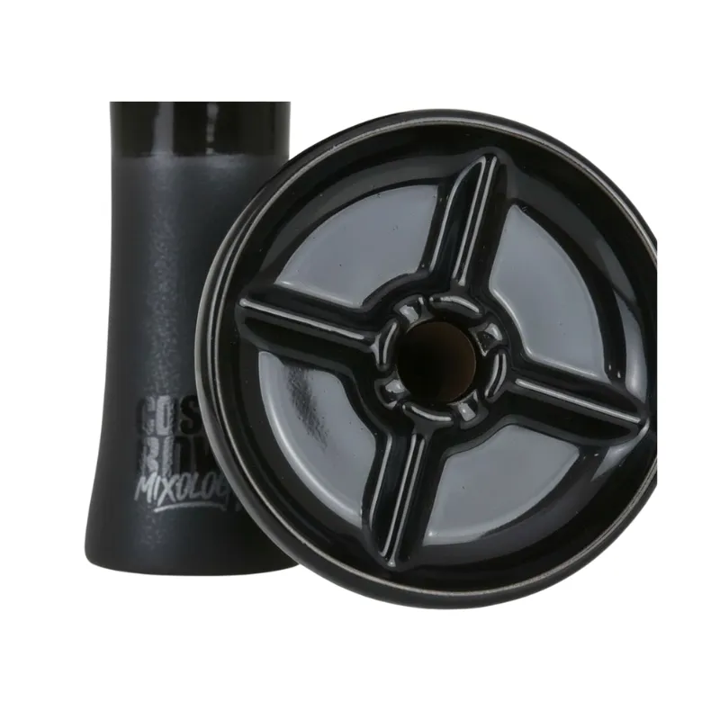 Cazoleta Cosmo Bowl Mixology phunnel con separadores internos y esmalte negro mate brillo