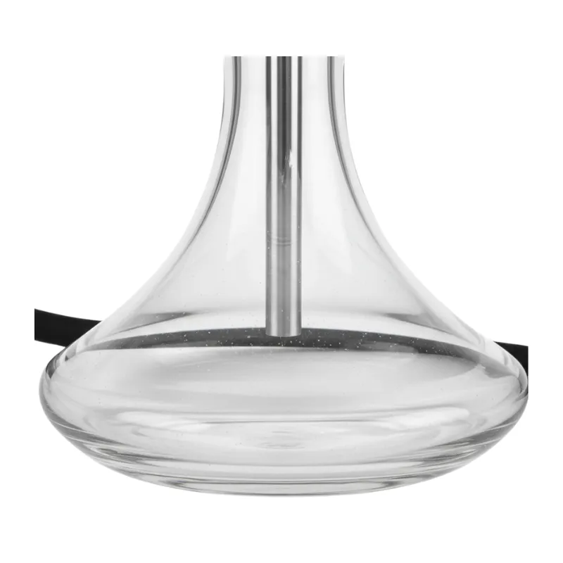 Cachimba Geometry Hookah Techno Metal Steel rusa de 55 cm totalmente fabricada en acero inoxidable con purga por todo el recorrido del mástil, efecto visual hipnotizante, plato con saliente para pinzas, base de cristal y manguera de silicona en The Good Shisha