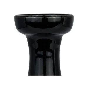 Cazoleta Tangiers Pico Bowl Black phunnel estrecho en barro blanco chamotado