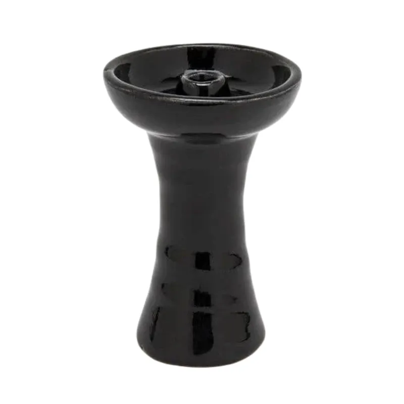 Cazoleta Tangiers Pico Bowl Black phunnel estrecho en barro blanco chamotado
