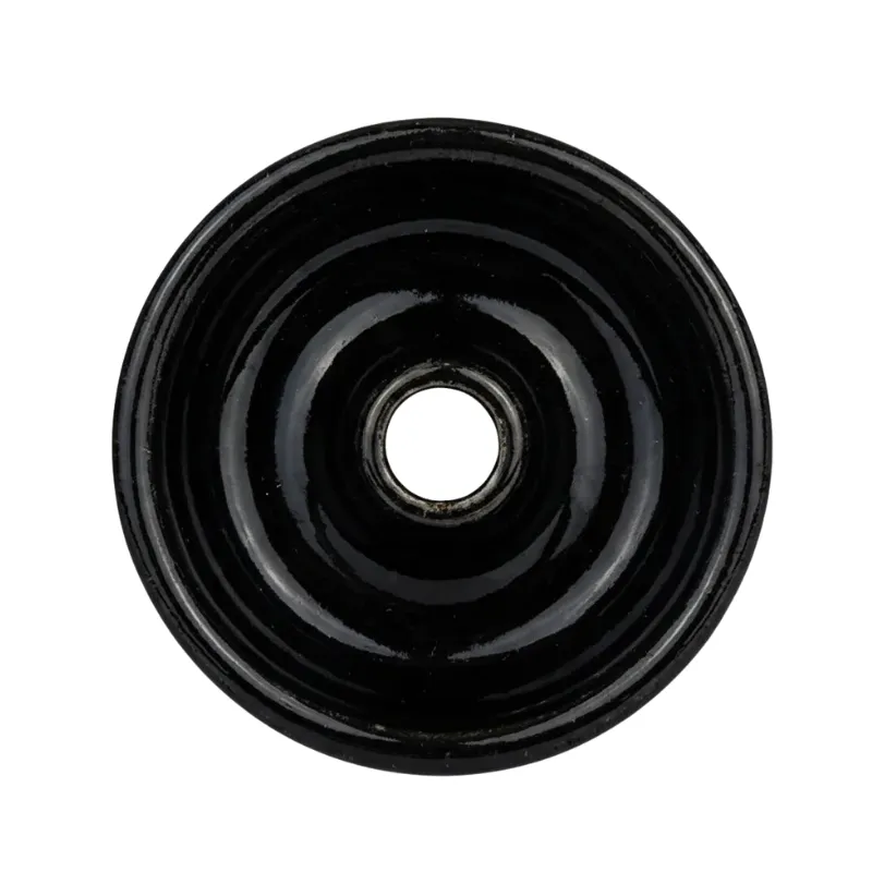 Cazoleta Tangiers Pico Bowl Black phunnel estrecho en barro blanco chamotado