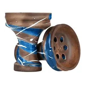 Cazoleta Conceptic Design Killer Blue rusa de barro rojo tipo killer con 6 agujeros