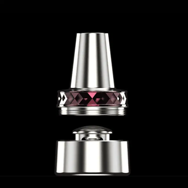 Cachimba Maxx Royal rusa de Blade Hookah en acero inoxidable con purga horizontal y base tallada Jescken Drop de Caesar