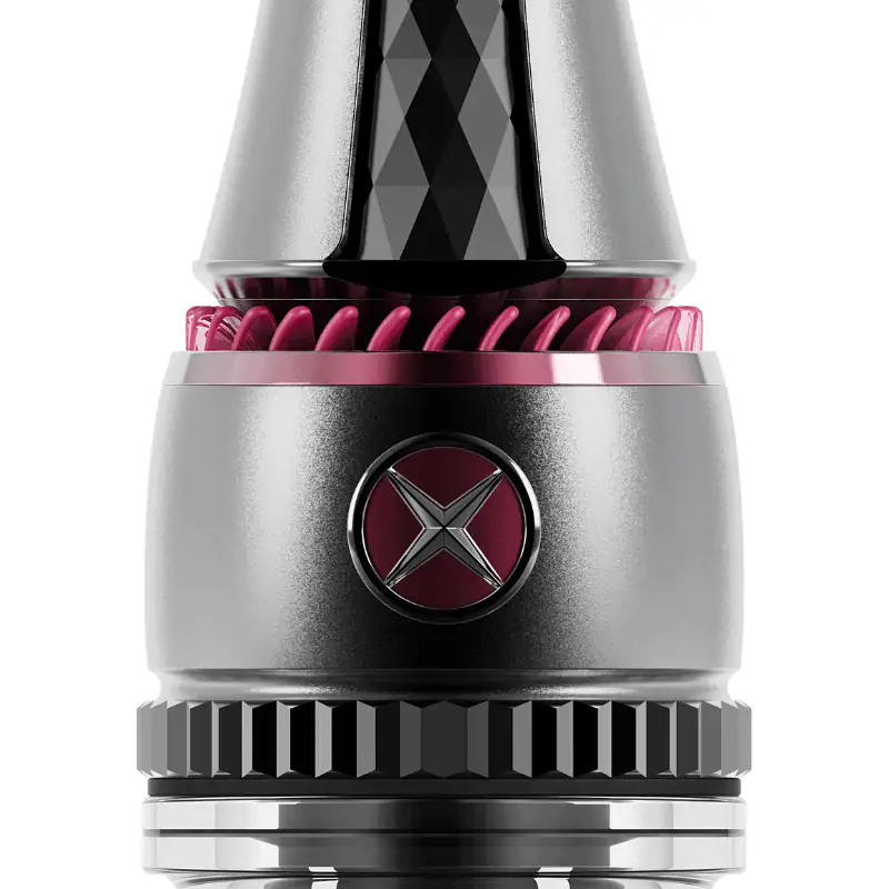 Cachimba Maxx Royal rusa de Blade Hookah en acero inoxidable con purga horizontal y base tallada Jescken Drop de Caesar
