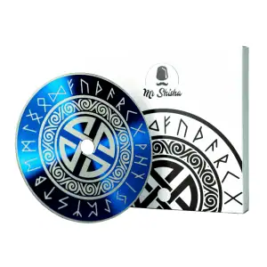 Plato Mr Shisha Valhalla en acero inoxidable V2A con diseño nórdico para cachimba