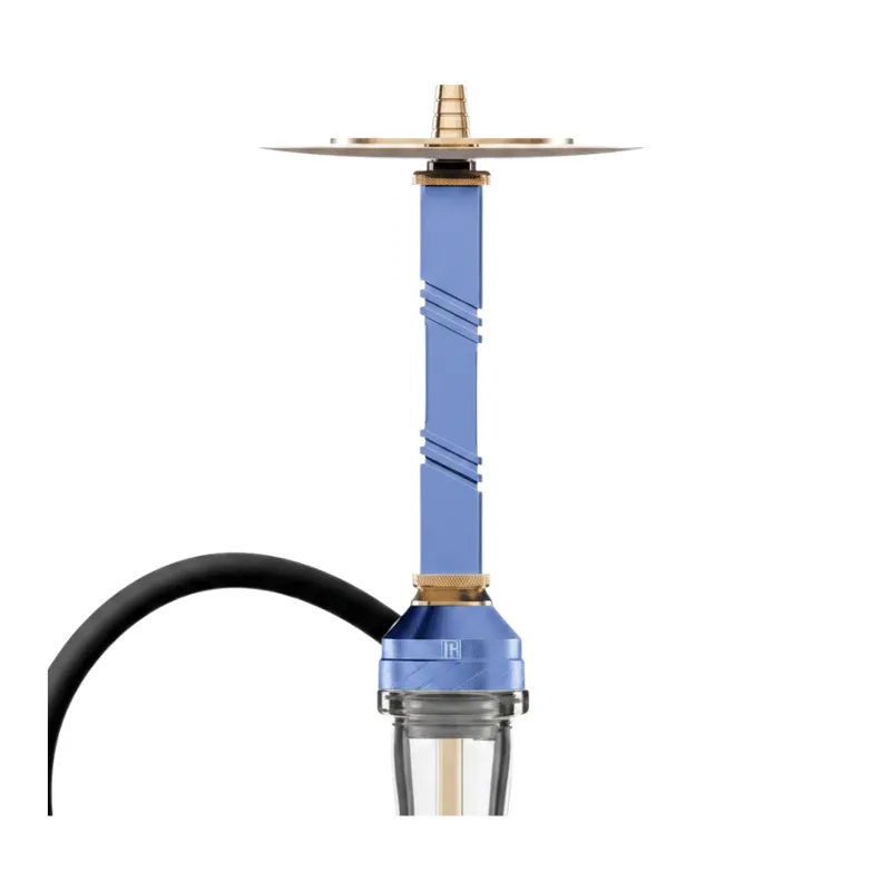 Cachimba Illicit Hookah XI rusa de lujo de 55 cm fabricada en acero AISI 304 con recubrimiento PVD y cámara y embellecedor en aluminio anodizado de grado quirúrgico, difusor regulable, peso de 3 kg, mástil, plato, boquilla, manguera, base y juntas incluidas en The Good Shisha