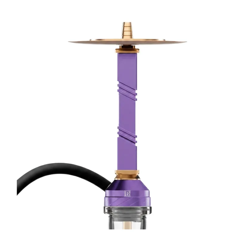 Cachimba Illicit Hookah XI rusa de lujo de 55 cm fabricada en acero AISI 304 con recubrimiento PVD y cámara y embellecedor en aluminio anodizado de grado quirúrgico, difusor regulable, peso de 3 kg, mástil, plato, boquilla, manguera, base y juntas incluidas en The Good Shisha