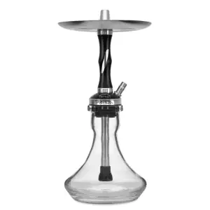 Cachimba Panda Hookah Black Window Mini de acero inoxidable y poliacetal con purga de pistón